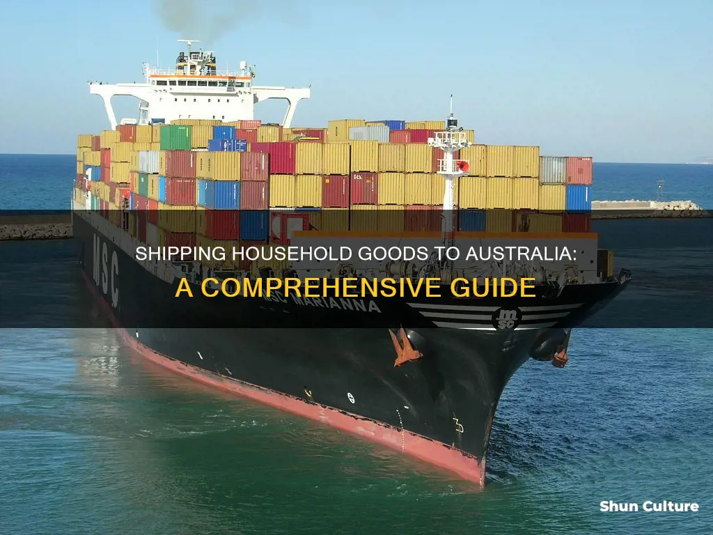 how to ship household goods to australia