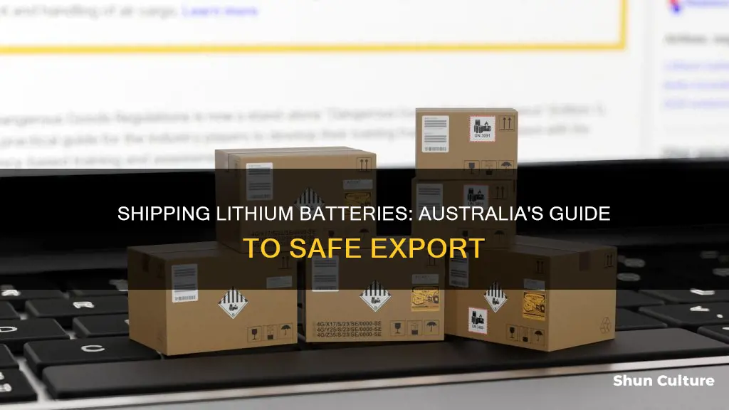 how to ship lithium battery overseas from australia