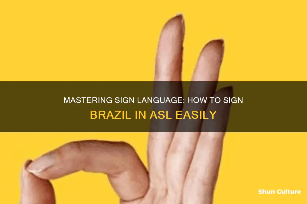 how to sign brazil in asl