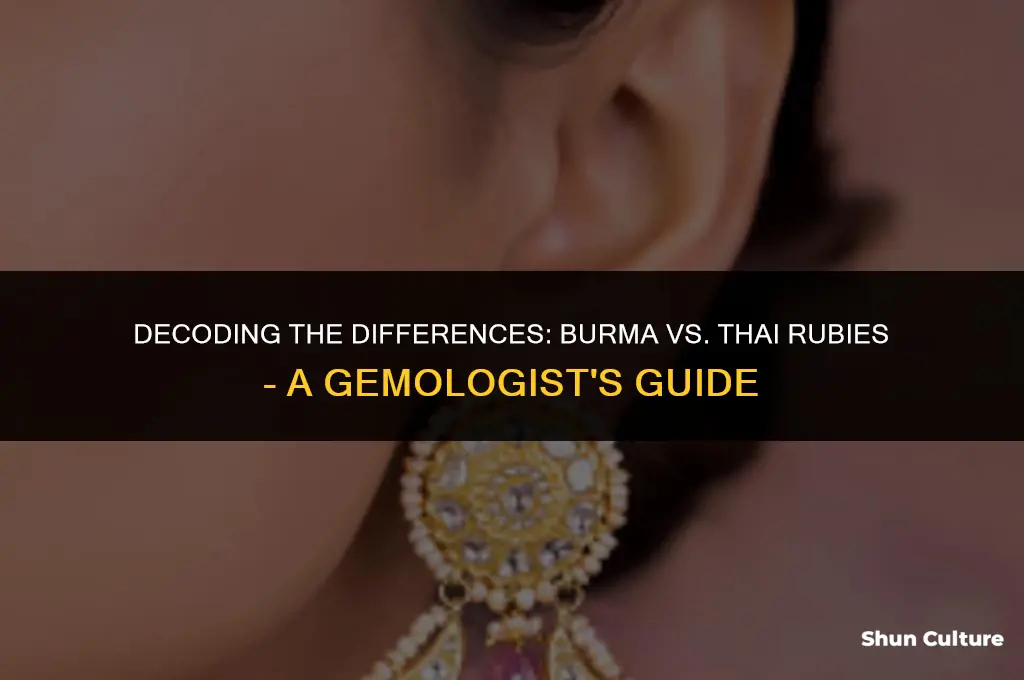 how to tell a burma ruby from thai ruby