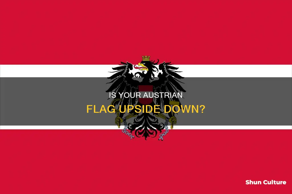 how to tell if the austrian flag is upside down