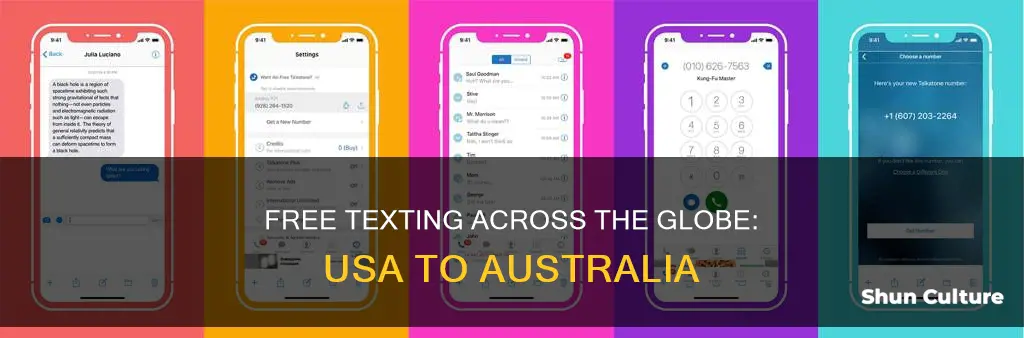 how to text australia from usa for free