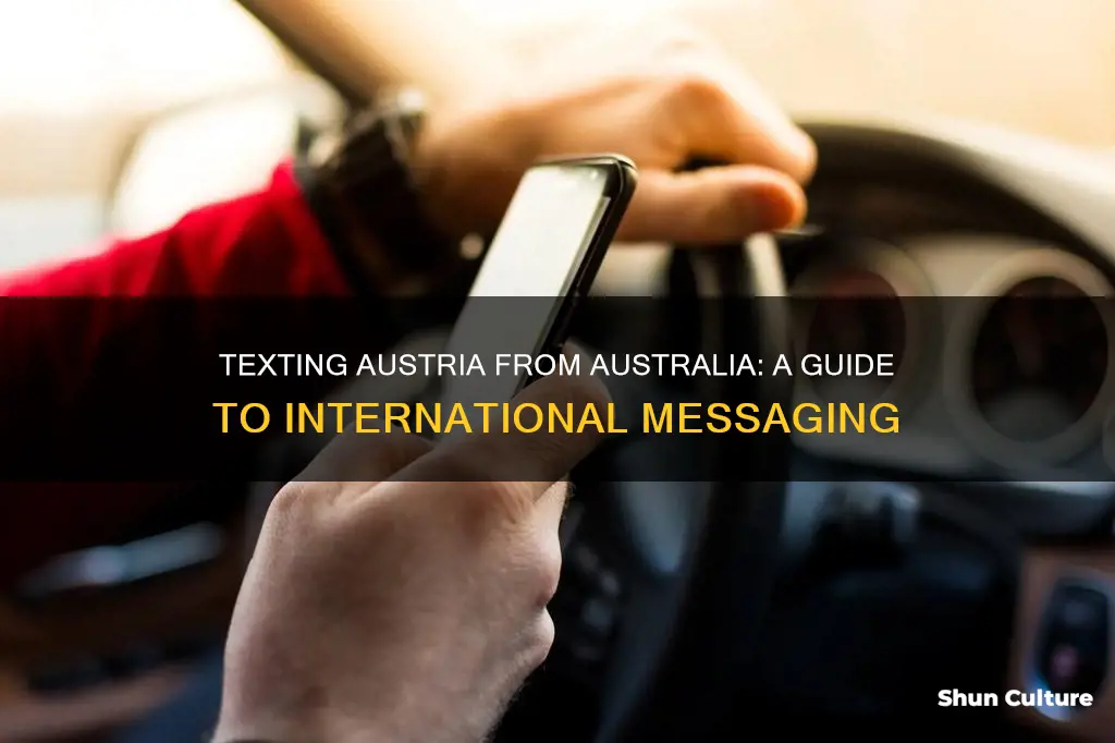 how to text austria from australia