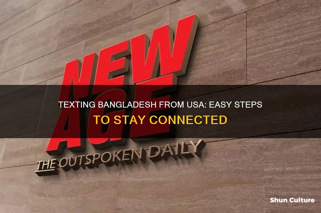 how to text bangladesh from usa