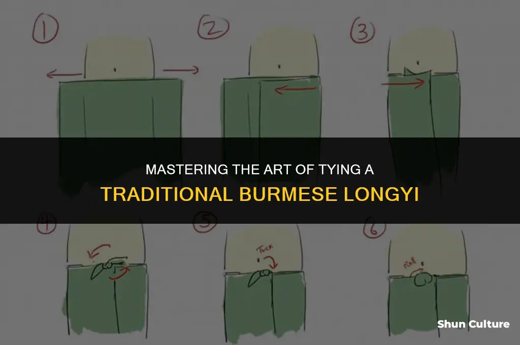 how to tie a longyi burma