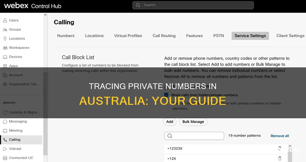 how to trace a private number australia
