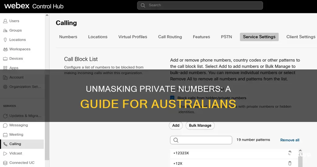 how to track a private number australia