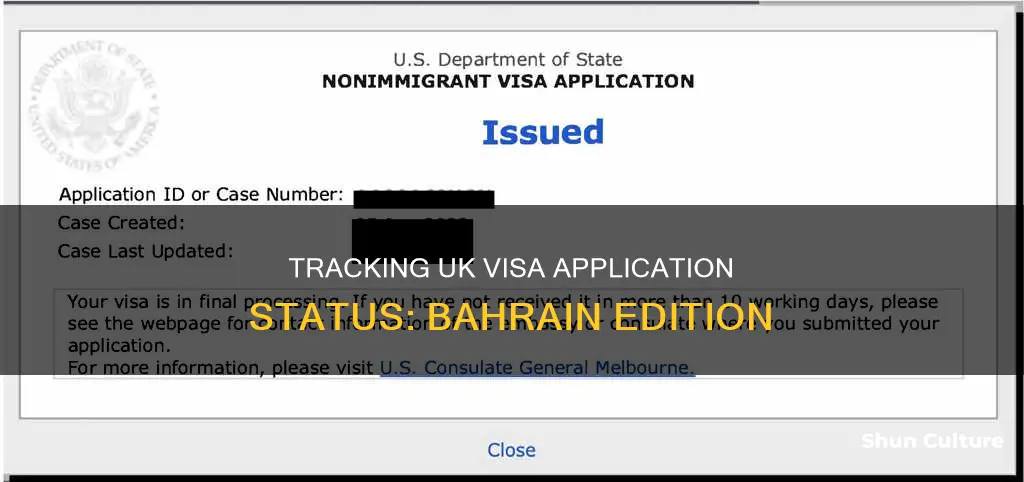 how to track uk visa application status in bahrain