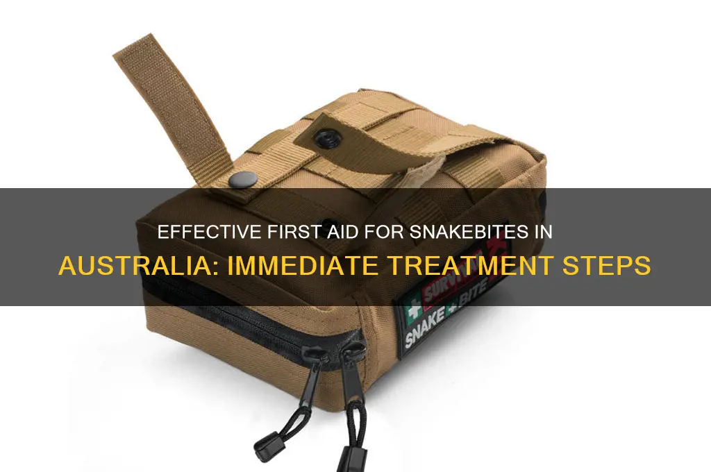 how to treatment a snakebite first aid australia