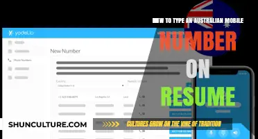 Australian Resume Guide: Mobile Number Formatting