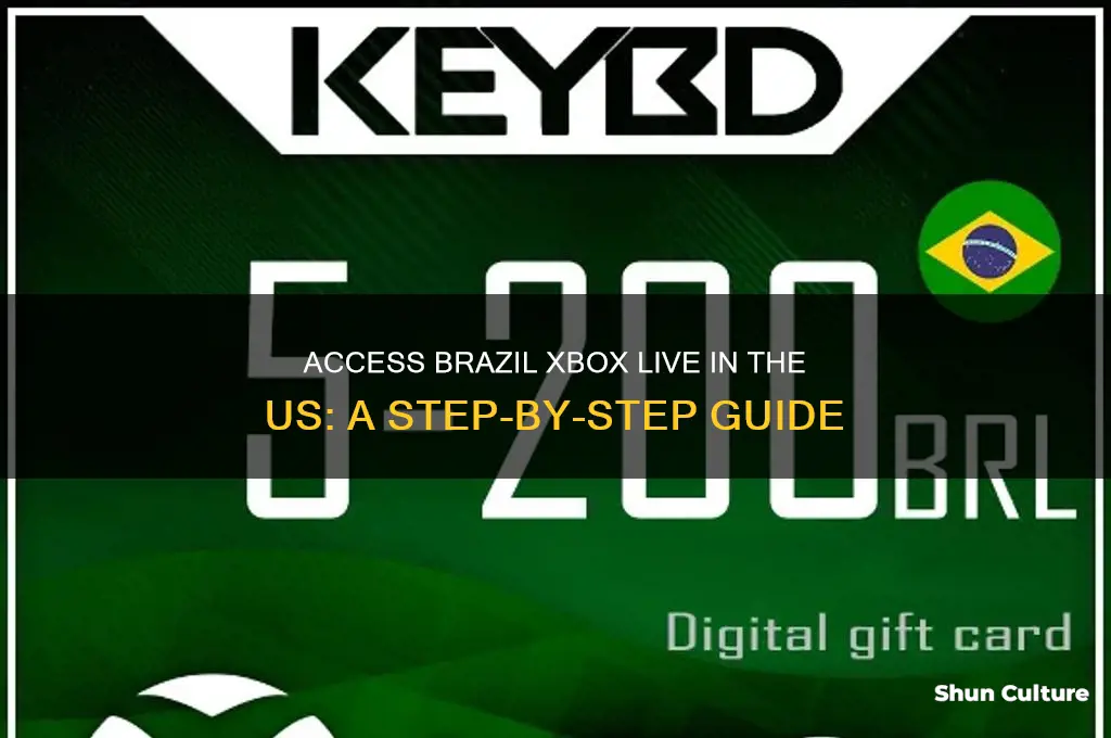 how to use brazil xbox live in us