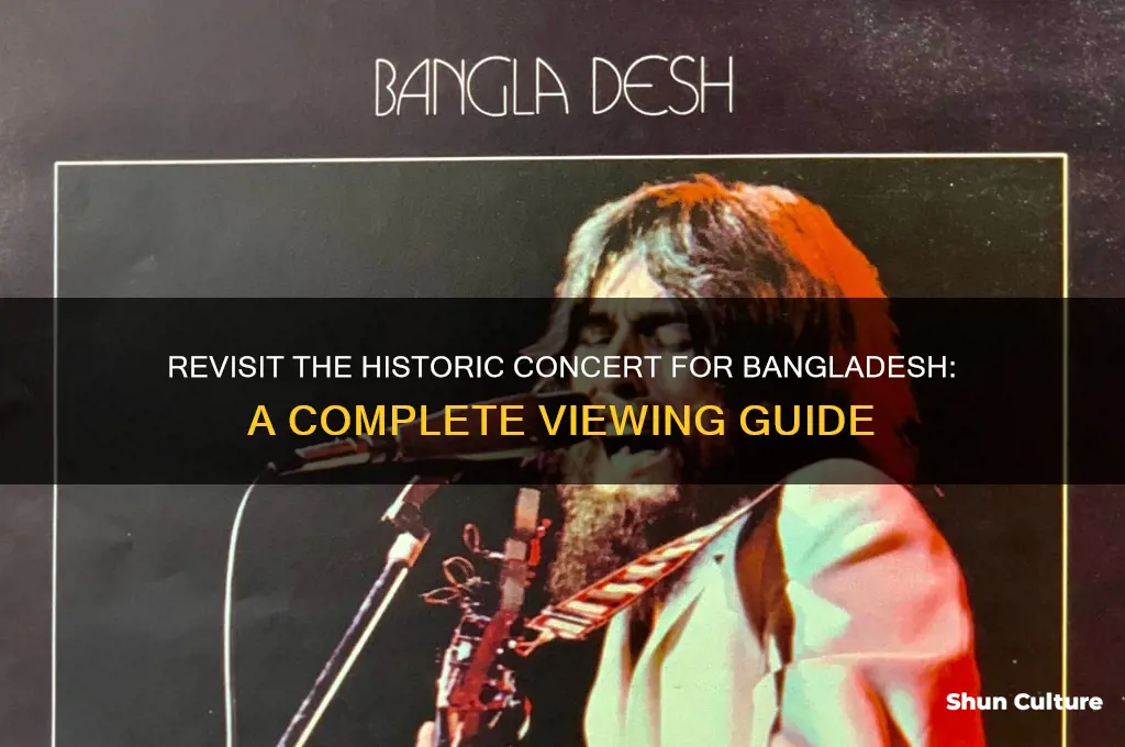how to watch concert for bangladesh