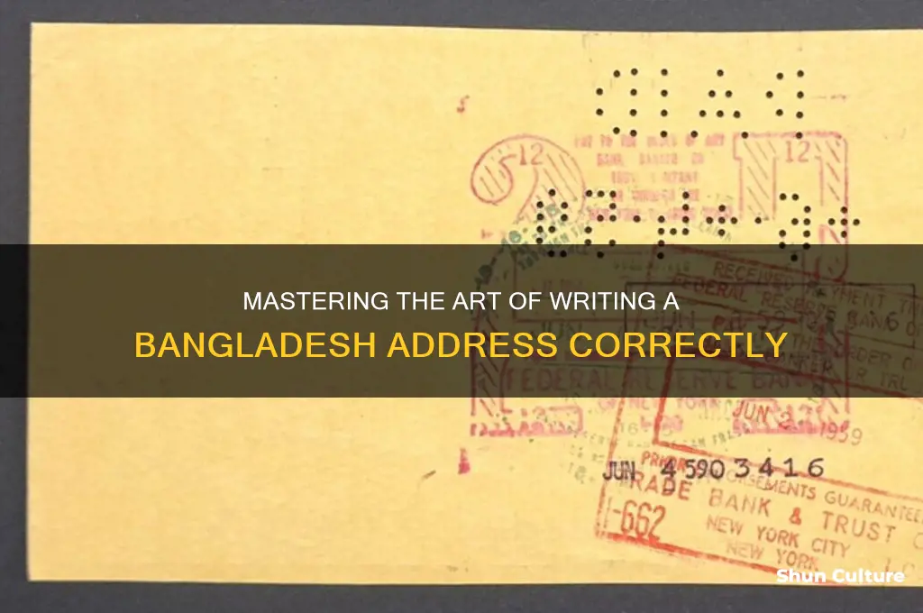 how to write a bangladesh address