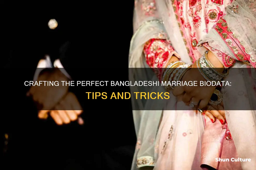 how to write a biodata for marriage in bangladesh