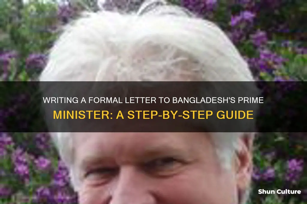 how to write a letter to prime minister of bangladesh
