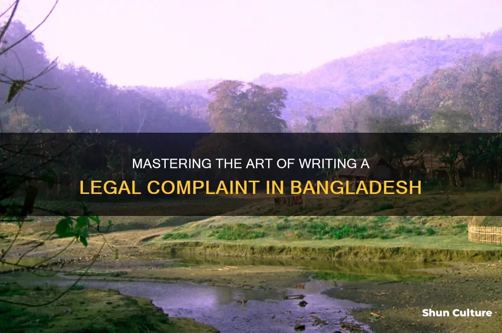 how to write a plaint in bangladesh
