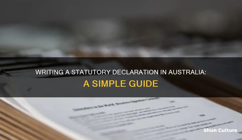 how to write a stat dec australia