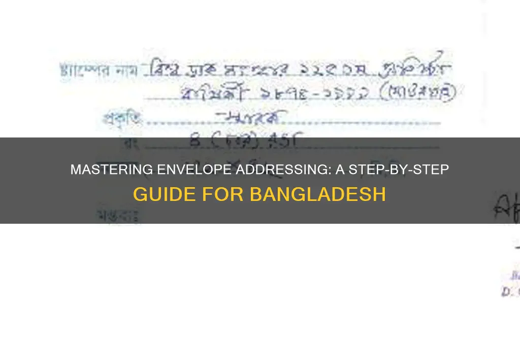 how to write address on envelope in bangladesh