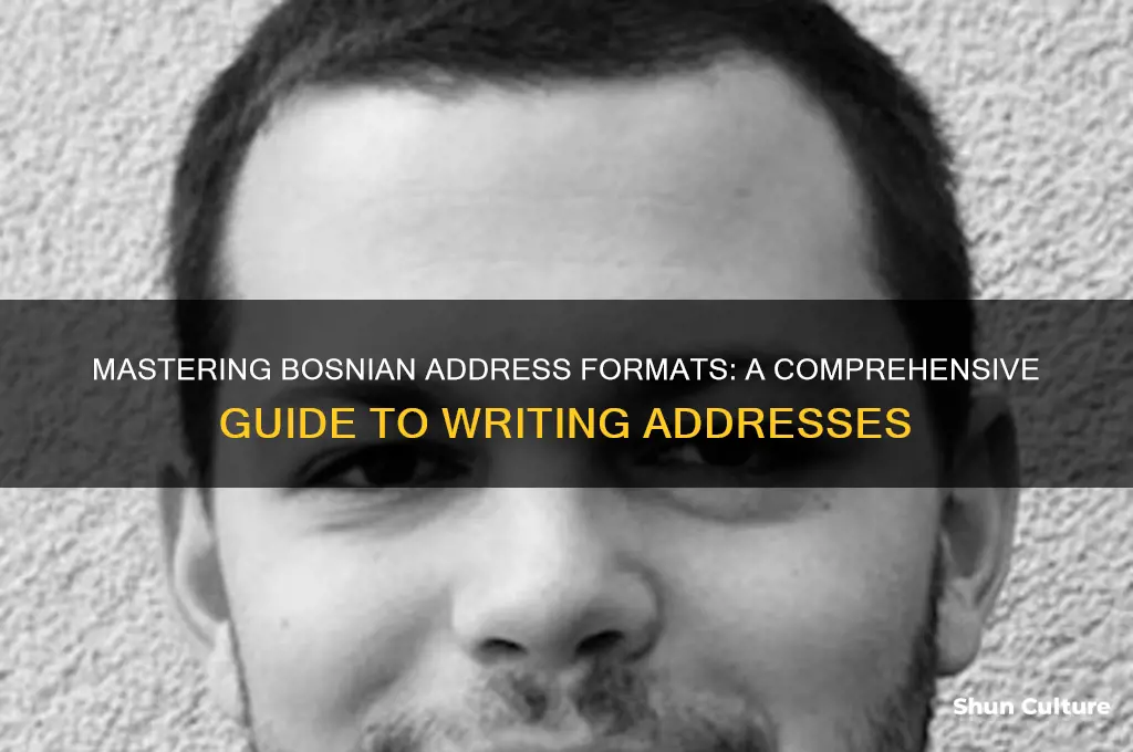 how to write an address in bosnia and herzegovina