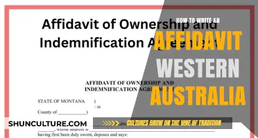 Writing an Affidavit in Western Australia: A Guide
