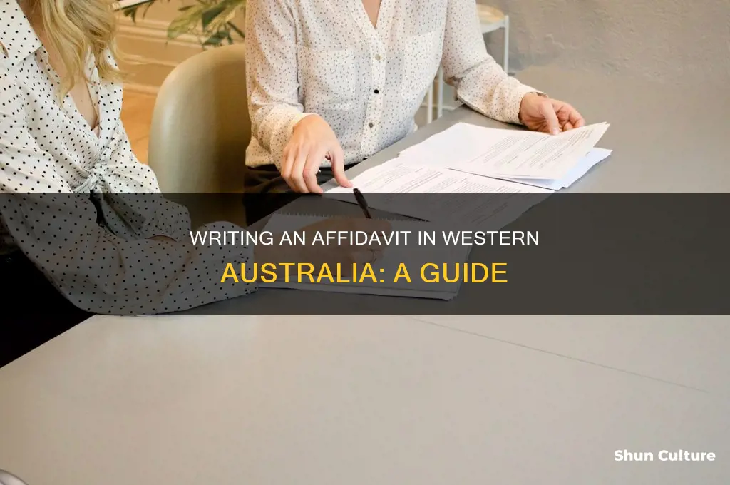 how to write an affidavit western australia