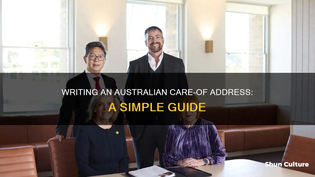 how to write care of address australia