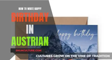 Learn to Write 'Happy Birthday' in Austrian German