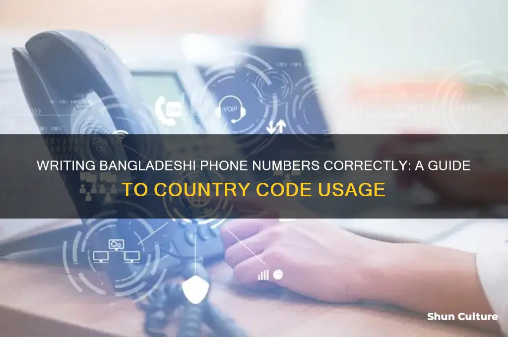 how to write phone number with country code bangladesh