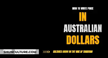 Writing Prices in Australian Dollars: A Simple Guide