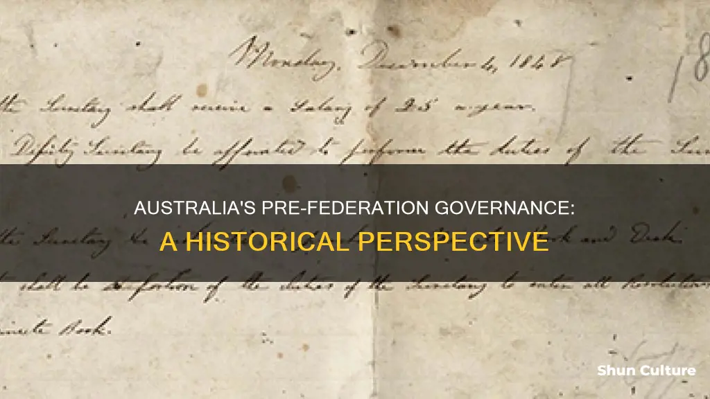 how was australia governed before 1901