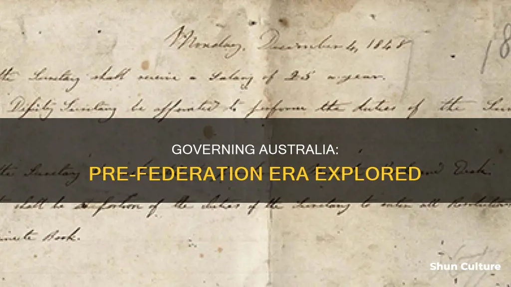 how was australia governed before federation
