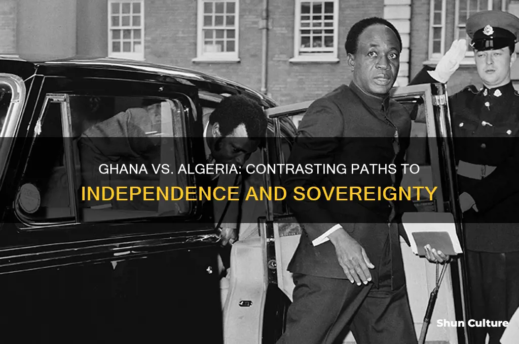 how were independence movements in ghana and algeria different apex