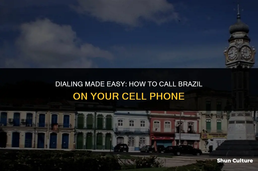 how you dial celular to brazil
