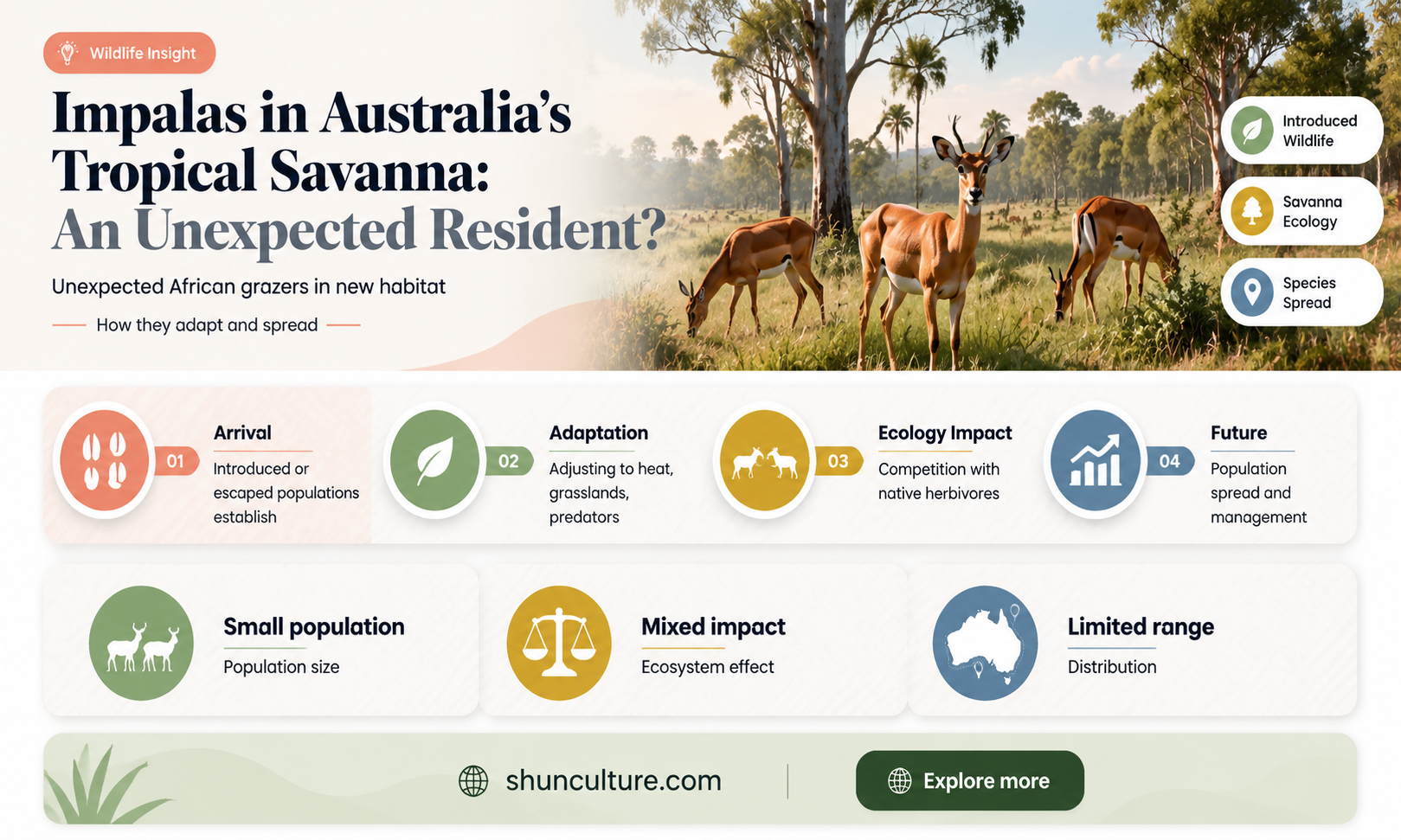 are impalas found in the australian tropical savvana