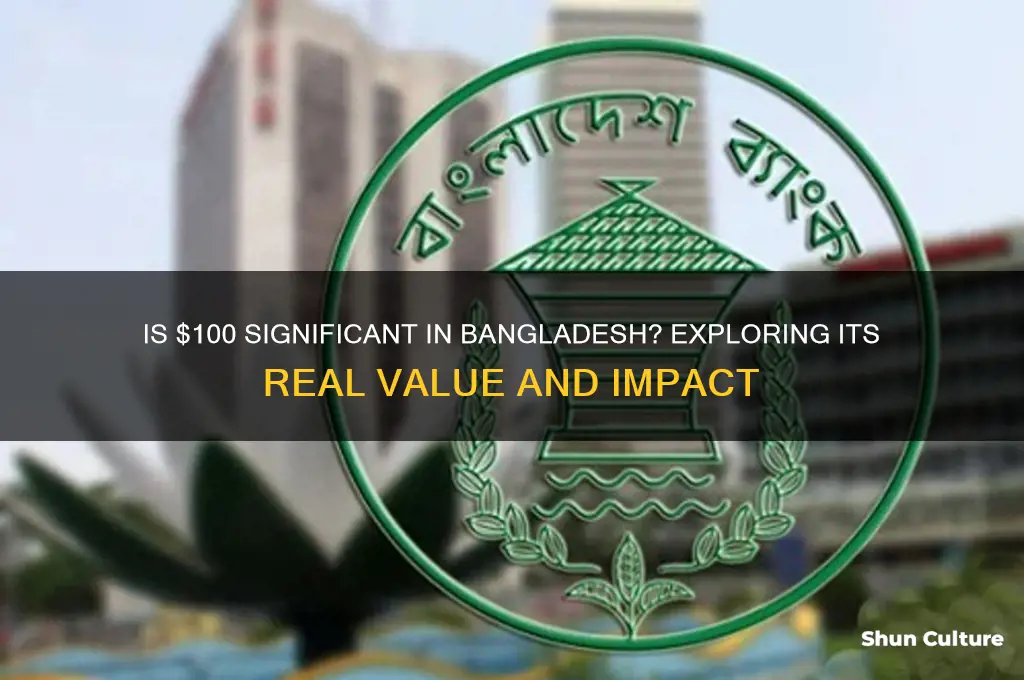is $100 a lot of money in bangladesh