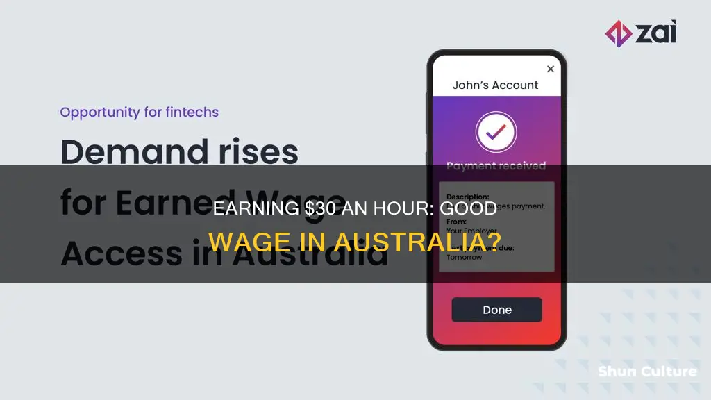 is $30 an hour good australia