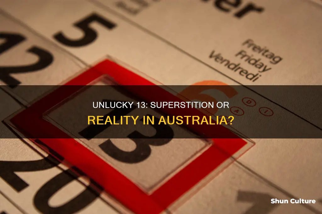 is 13 an unlucky number in australia