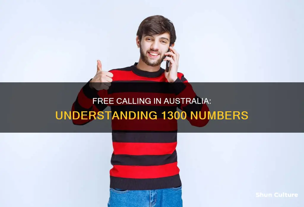 is 1300 number free in australia