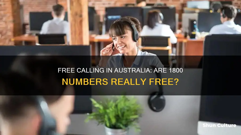 is 1800 free from mobile in australia