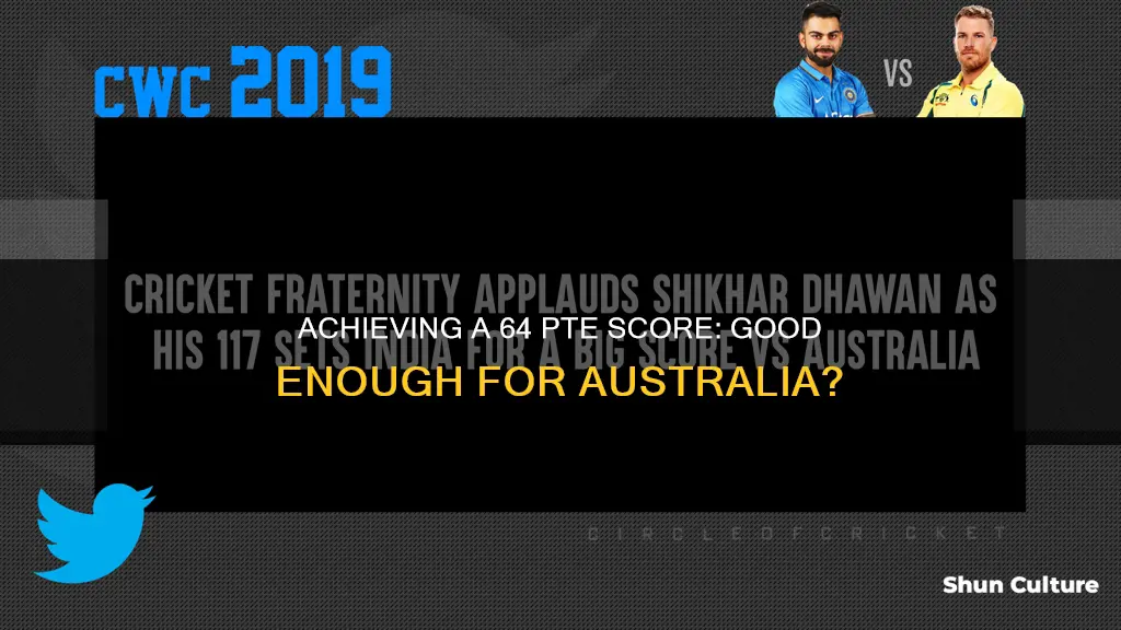 is 64 a good score for australia