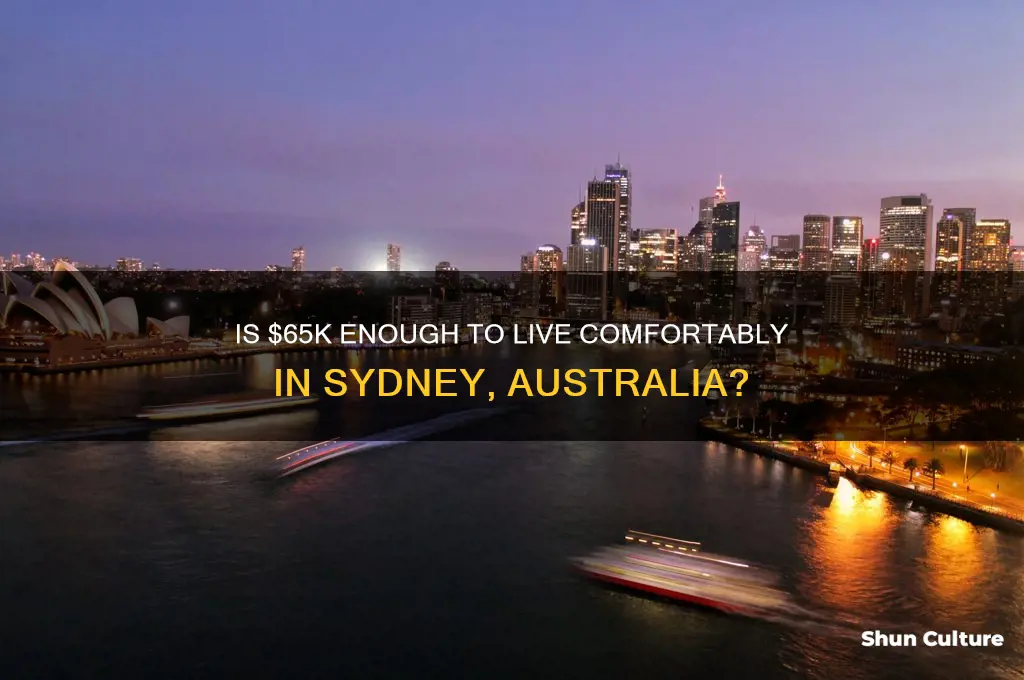 is 65 k aus enough in sydney australia