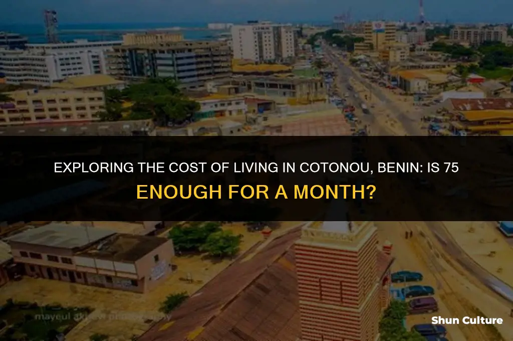 is 75 saficient for 1 month in cotono benin