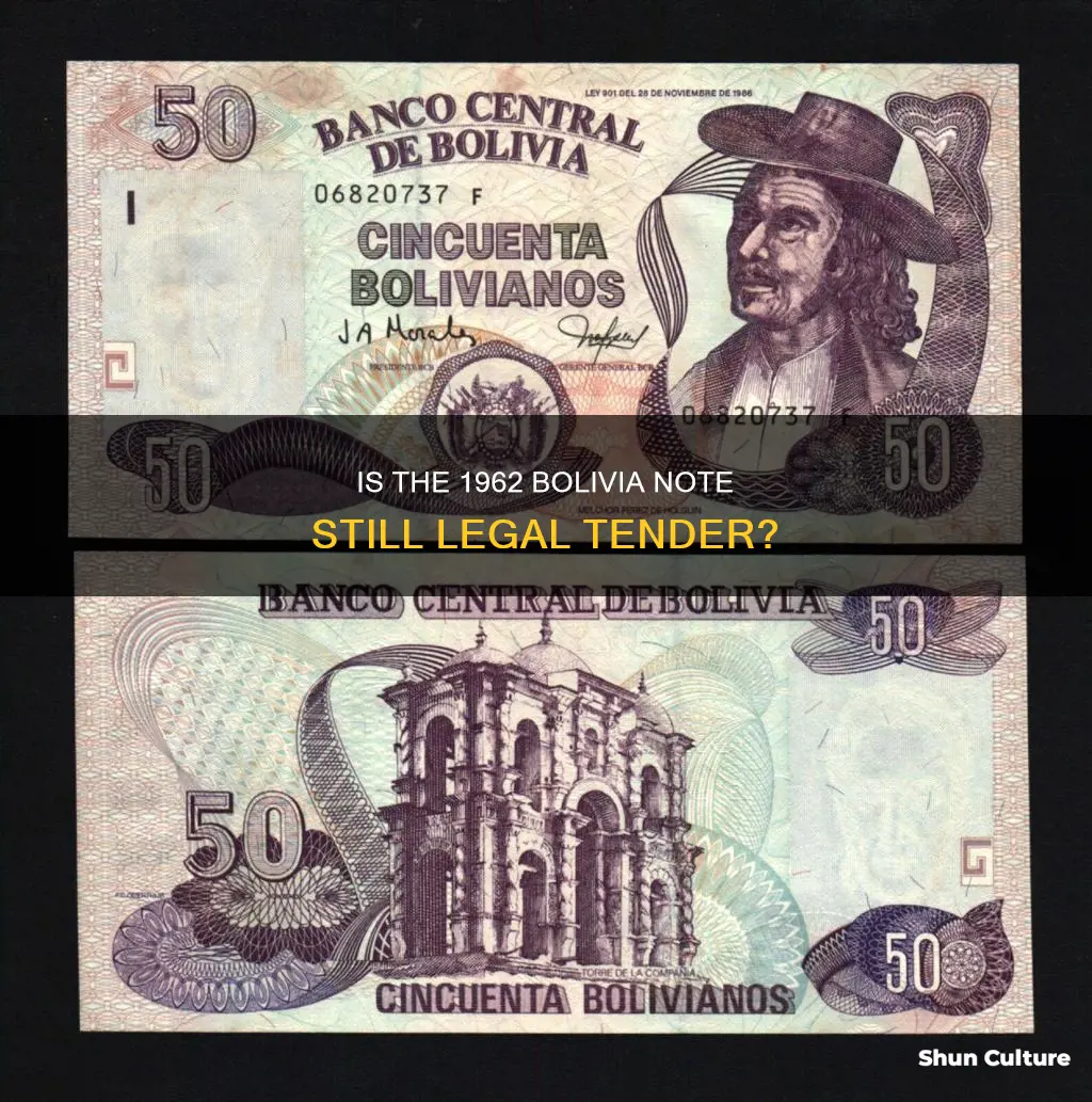 is a 1962 bolivia 50 pesos note still valid