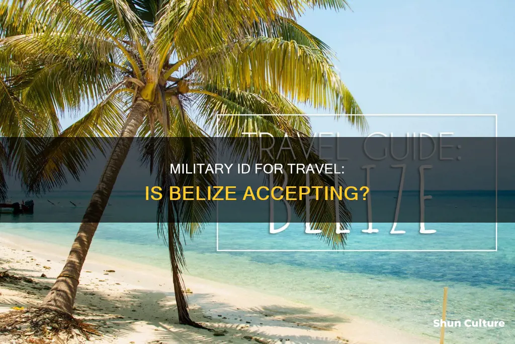 is a military id ok for traveling to belize