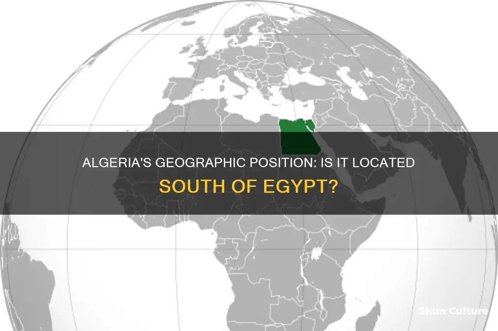 is algeria south of egypt