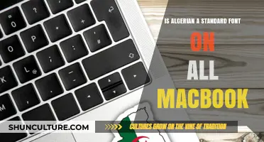 Is Algerian Font Standard on All MacBook Models?