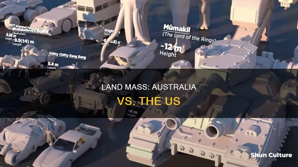 is australia land size bigger than us