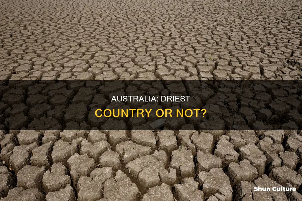 is australia the driest country in the world