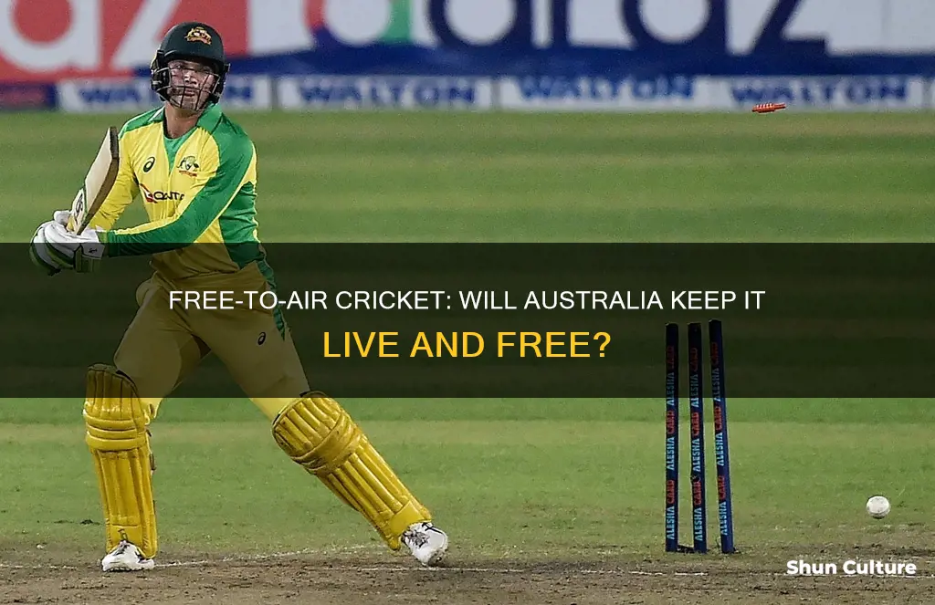 is australian cricket on free to air tv