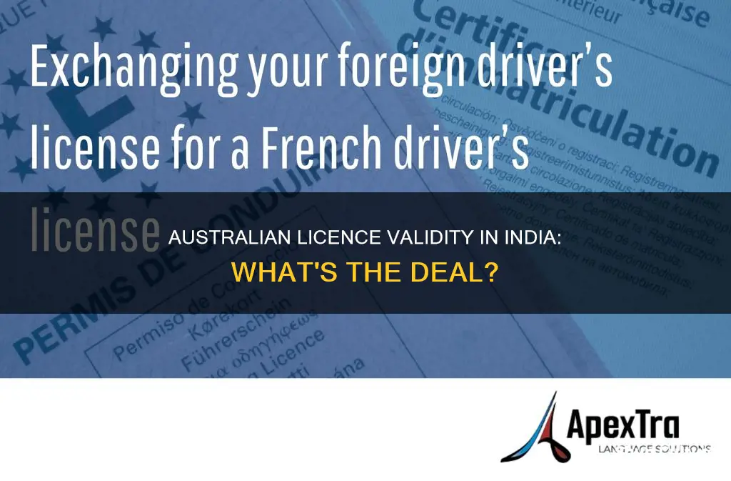 is australian driving licence valid in india